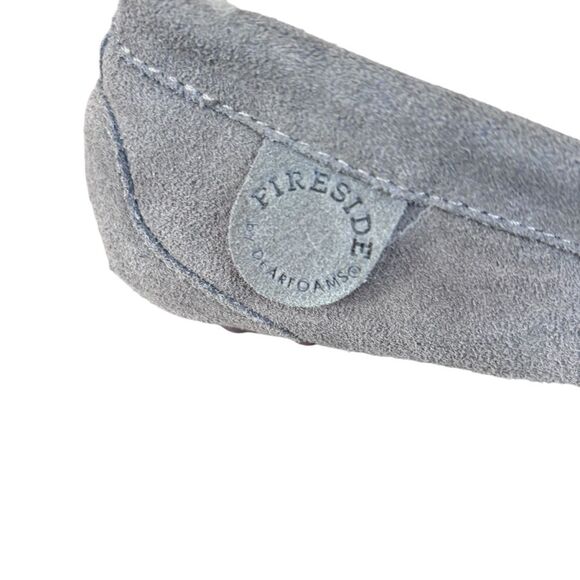 Women's Fireside by Dearfoams Mel Genuine Shearling Gray Moccasin Sz 8 - Picture 8 of 11